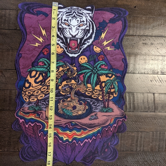 18 inch Psychedelic Iron On Back Patch - Picture 2 of 3